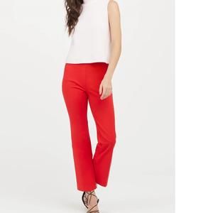 EUC Spanx on-the-go kick flare pant in true red, worn once. XL